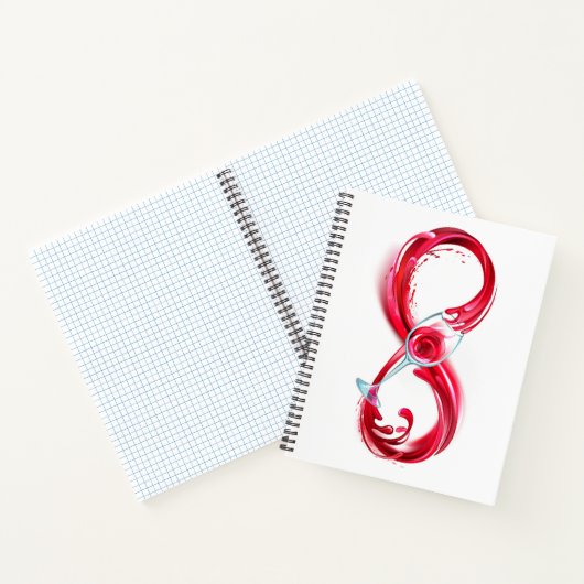 Infinity with Red Wine Notizblock (Innenseite)