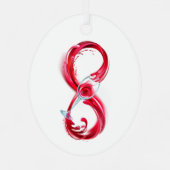 Infinity with Red Wine Ornament Aus Metall (Rückseite)