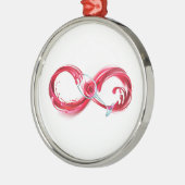 Infinity with Red Wine Ornament Aus Metall (Links)