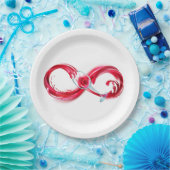 Infinity with Red Wine Pappteller (Party)