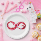 Infinity with Red Wine Pappteller (Party)