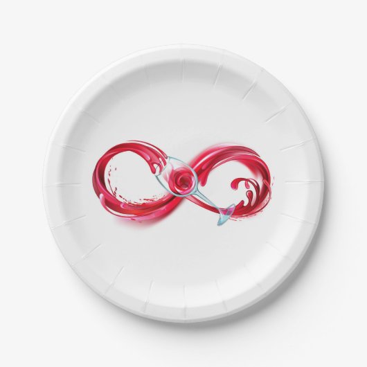 Infinity with Red Wine Pappteller (Vorderseite)