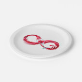 Infinity with Red Wine Pappteller (Schrägansicht)