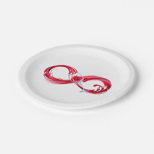 Infinity with Red Wine Pappteller (Schrägansicht)