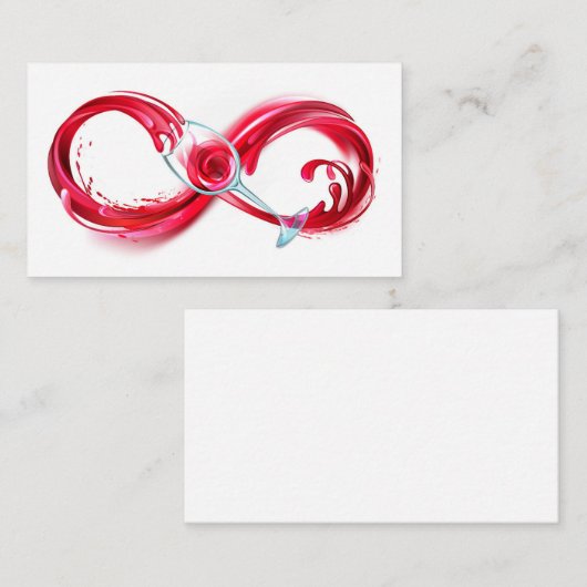 Infinity with Red Wine Platzkarte (Vorne/Hinten)