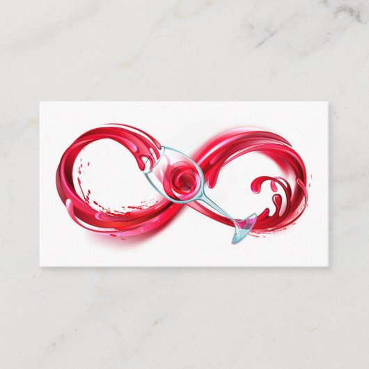 Infinity with Red Wine Platzkarte (Vorderseite)