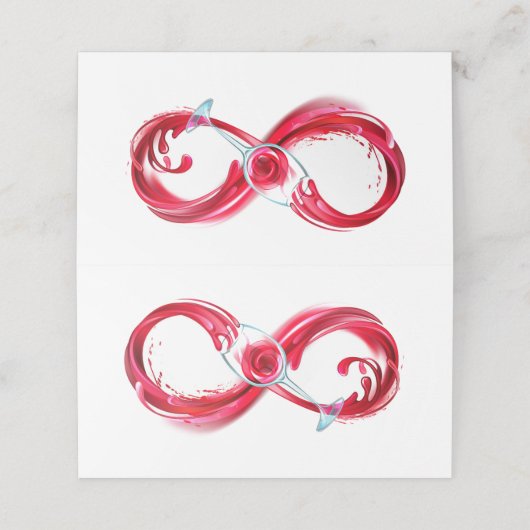 Infinity with Red Wine Platzkarte (Außenseite Aufgefaltet)