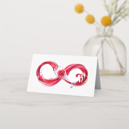 Infinity with Red Wine Platzkarte (Vorderseite)