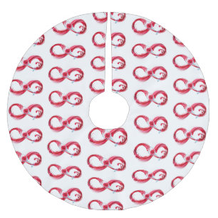 Infinity with Red Wine Polyester Weihnachtsbaumdecke