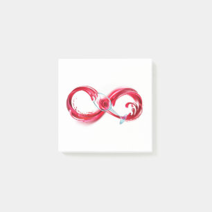Infinity with Red Wine Post-it Klebezettel