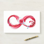 Infinity with Red Wine Post-it Klebezettel (Auf Schreibtisch)
