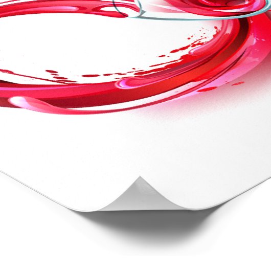 Infinity with Red Wine Poster (Ecke)