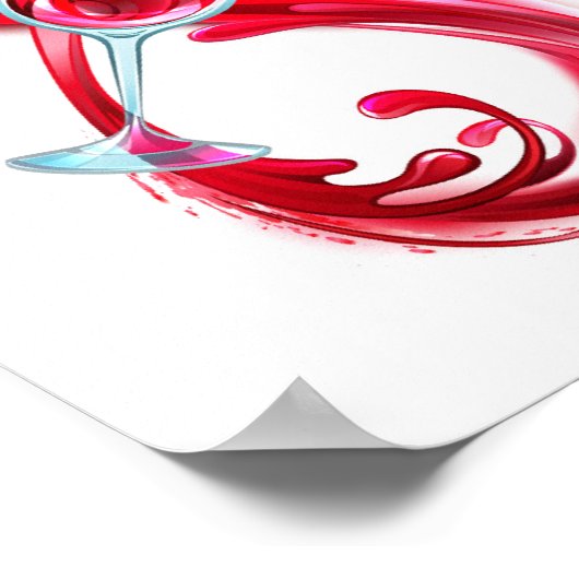 Infinity with Red Wine Poster (Ecke)