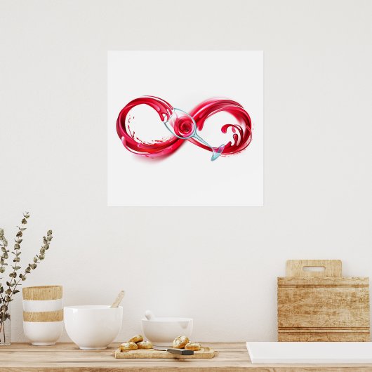Infinity with Red Wine Poster (Küche)