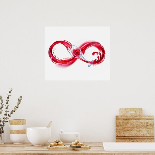 Infinity with Red Wine Poster (Küche)