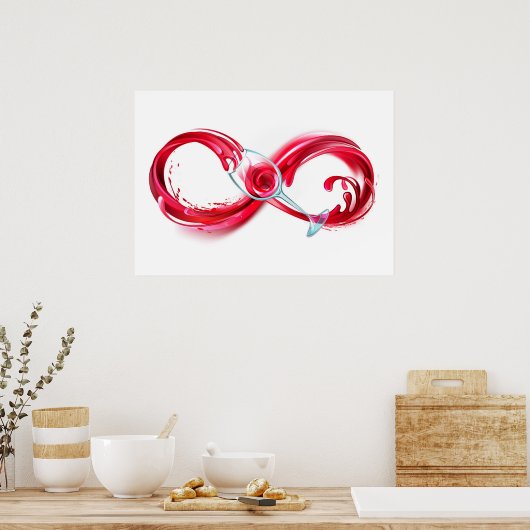 Infinity with Red Wine Poster (Küche)