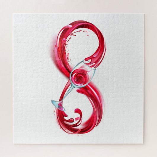 Infinity with Red Wine Puzzle (Horizontal)