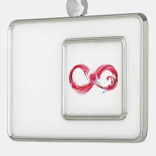 Infinity with Red Wine Rahmen-Ornament Silber (Links)