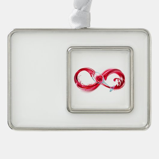 Infinity with Red Wine Rahmen-Ornament Silber (Vorderseite)