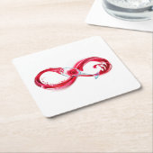 Infinity with Red Wine Rechteckiger Pappuntersetzer (angewinkelt)