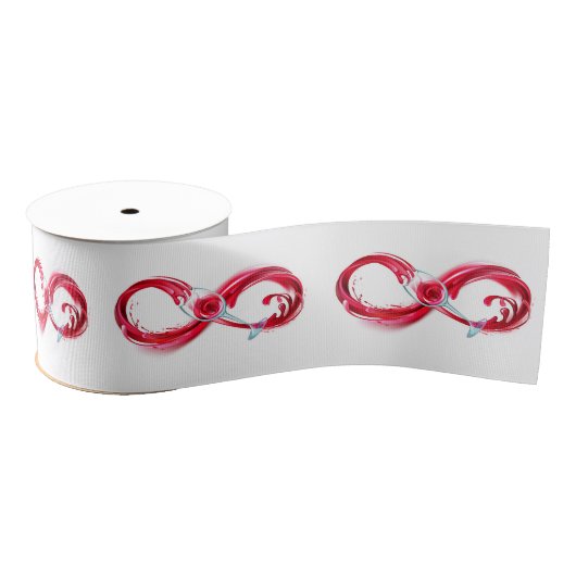 Infinity with Red Wine Ripsband (Spule)