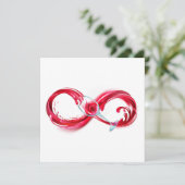 Infinity with Red Wine Save The Date (Stehend Vorderseite)