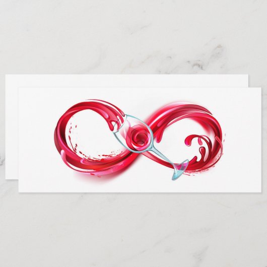 Infinity with Red Wine Save The Date (Vorne/Hinten)
