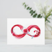 Infinity with Red Wine Save The Date (Stehend Vorderseite)