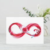 Infinity with Red Wine Save The Date (Stehend Vorderseite)