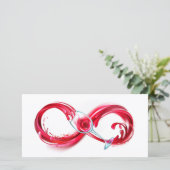 Infinity with Red Wine Save The Date (Stehend Vorderseite)