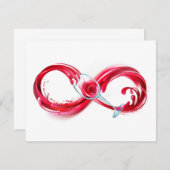Infinity with Red Wine Save The Date (Vorne/Hinten)