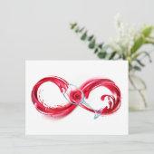 Infinity with Red Wine Save The Date (Stehend Vorderseite)
