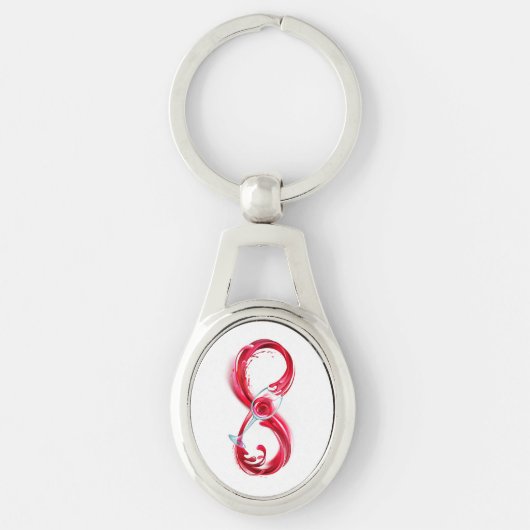 Infinity with Red Wine Schlüsselanhänger (Vorderseite)