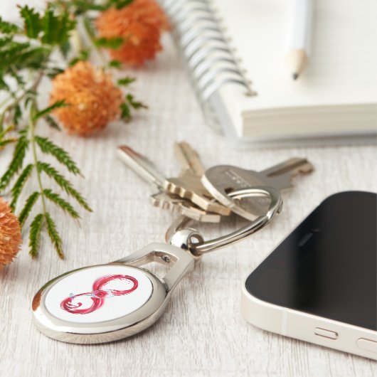 Infinity with Red Wine Schlüsselanhänger (Seite)