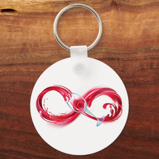 Infinity with Red Wine Schlüsselanhänger (Vorderseite)