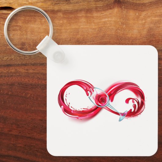 Infinity with Red Wine Schlüsselanhänger (Vorderseite)