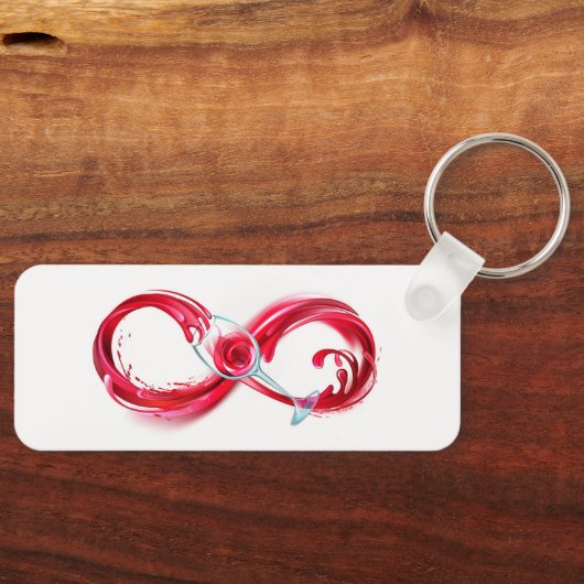 Infinity with Red Wine Schlüsselanhänger (Vorderseite)