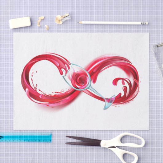 Infinity with Red Wine Seidenpapier (Handwerk)