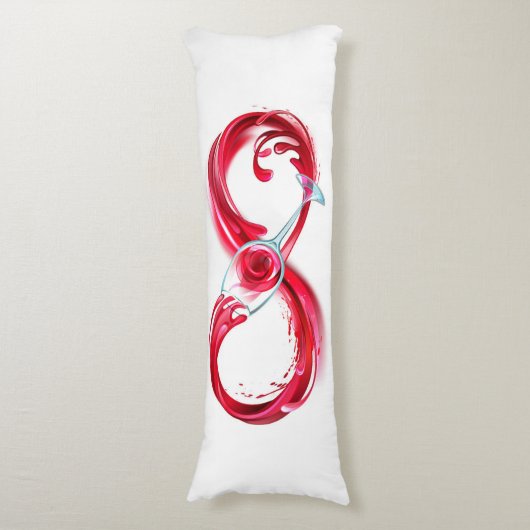Infinity with Red Wine Seitenschläferkissen (Vorderseite Vertikal)