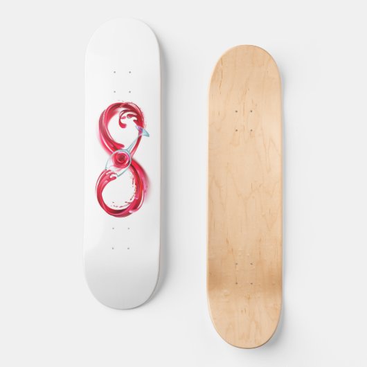 Infinity with Red Wine Skateboard (Vorderseite)