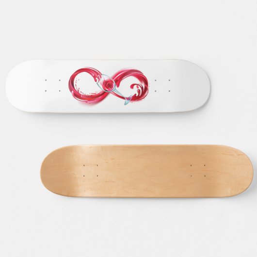 Infinity with Red Wine Skateboard (Horizontal)