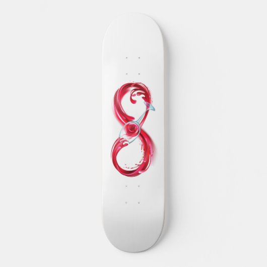 Infinity with Red Wine Skateboard (Vorderseite)