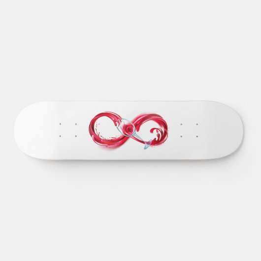 Infinity with Red Wine Skateboard (Horizontal)
