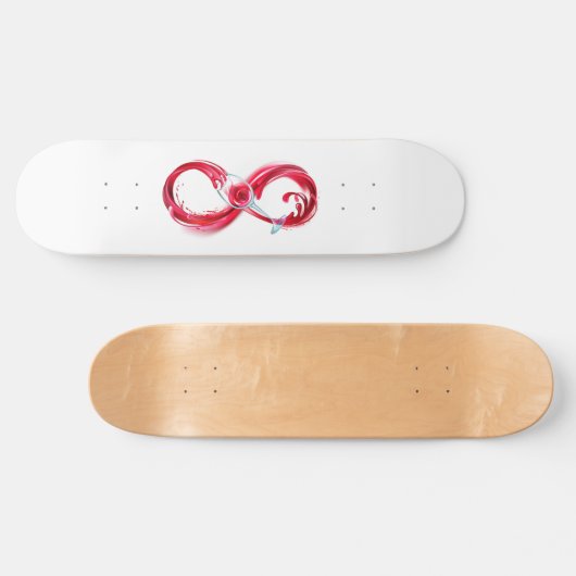 Infinity with Red Wine Skateboard (Horizontal)