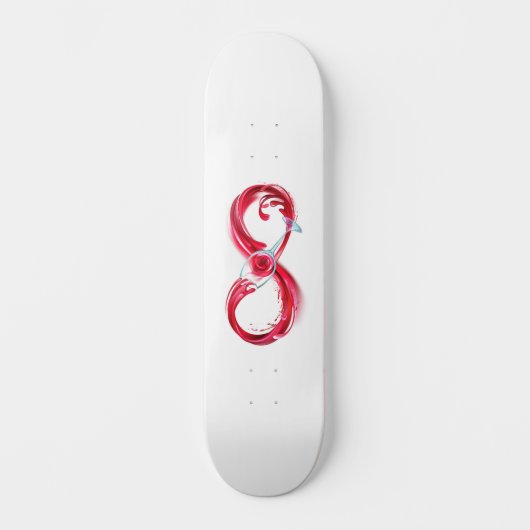 Infinity with Red Wine Skateboard (Vorderseite)
