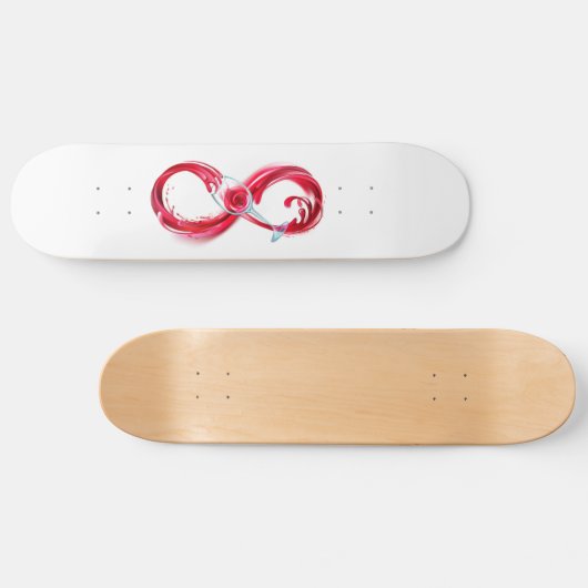 Infinity with Red Wine Skateboard (Horizontal)