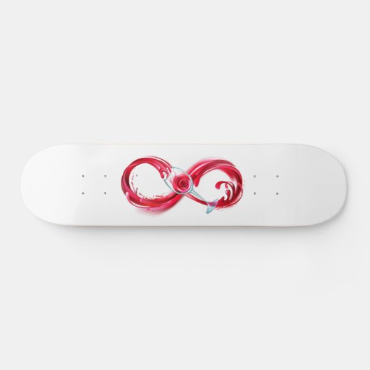 Infinity with Red Wine Skateboard (Horizontal)
