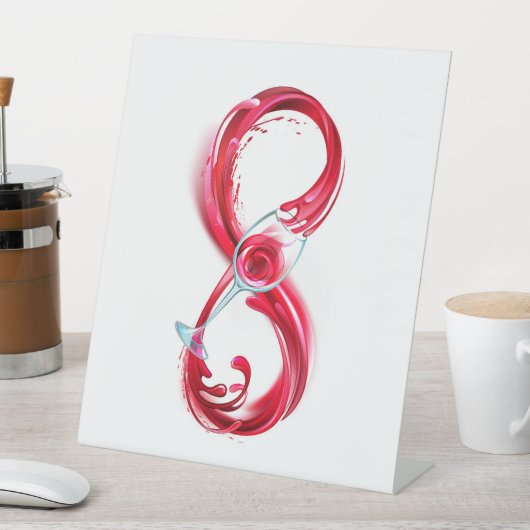 Infinity with Red Wine Sockelschild (In Situ)