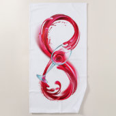 Infinity with Red Wine Strandtuch (Vorderseite)