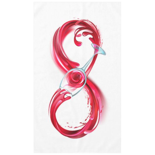 Infinity with Red Wine Tischdecke (Vorderseite)